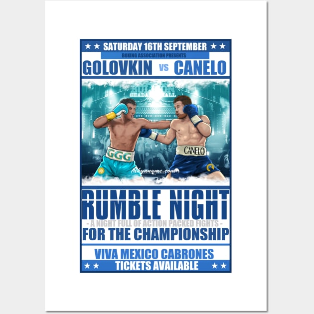 Golovkin vs Canelo Wall Art by akyanyme